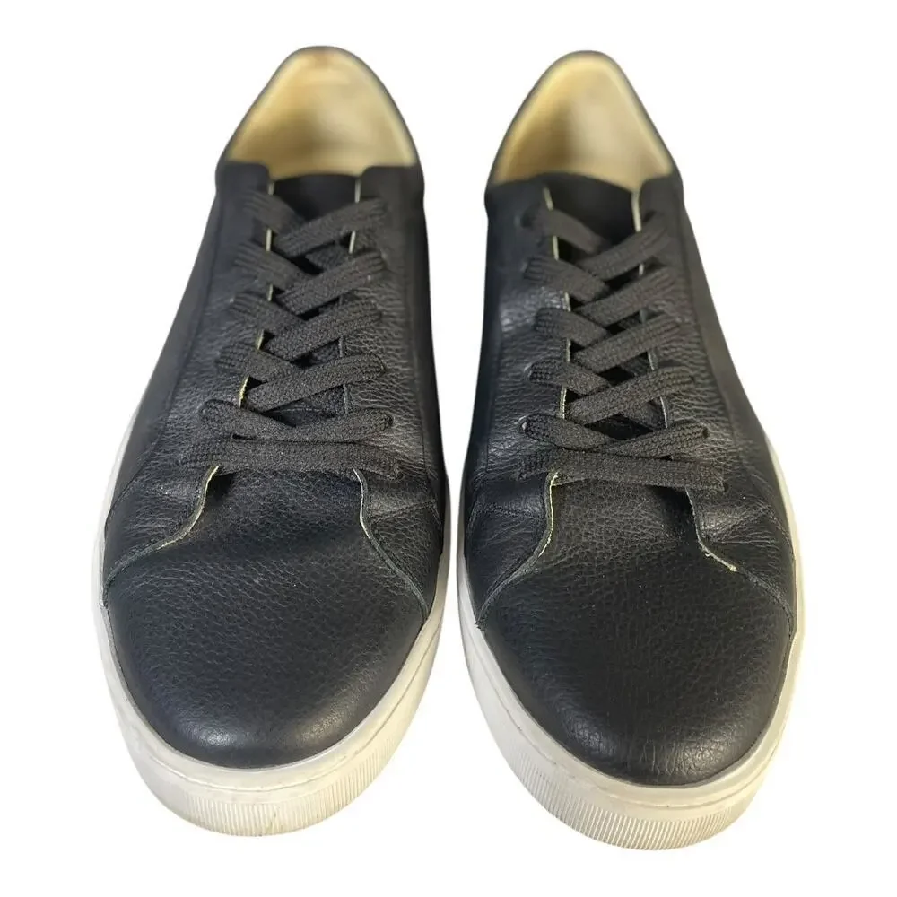 Mercanti Fiorentini Men’s Black Leather Sneakers Size-10M